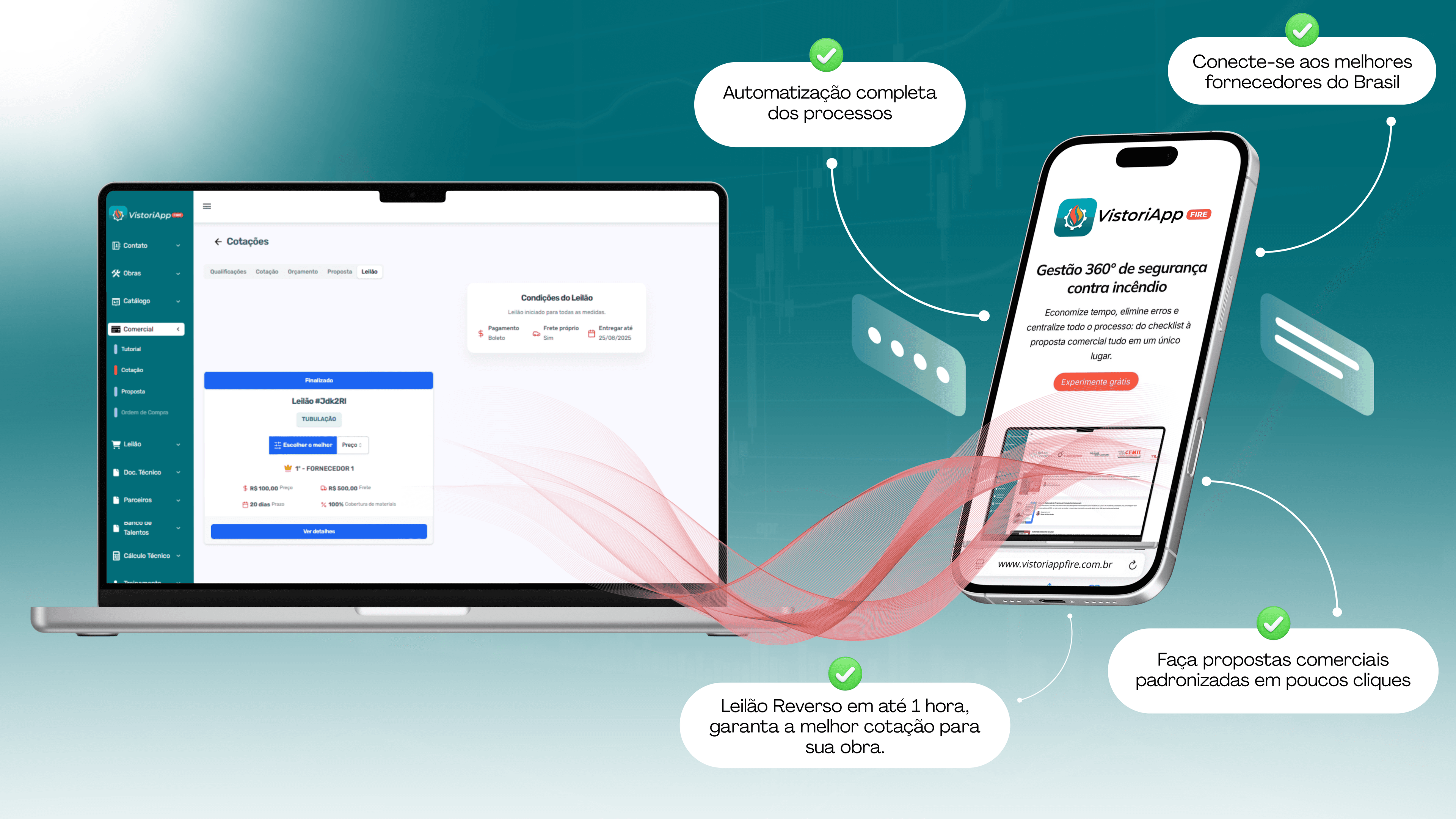 Imagem do sistema no laptop